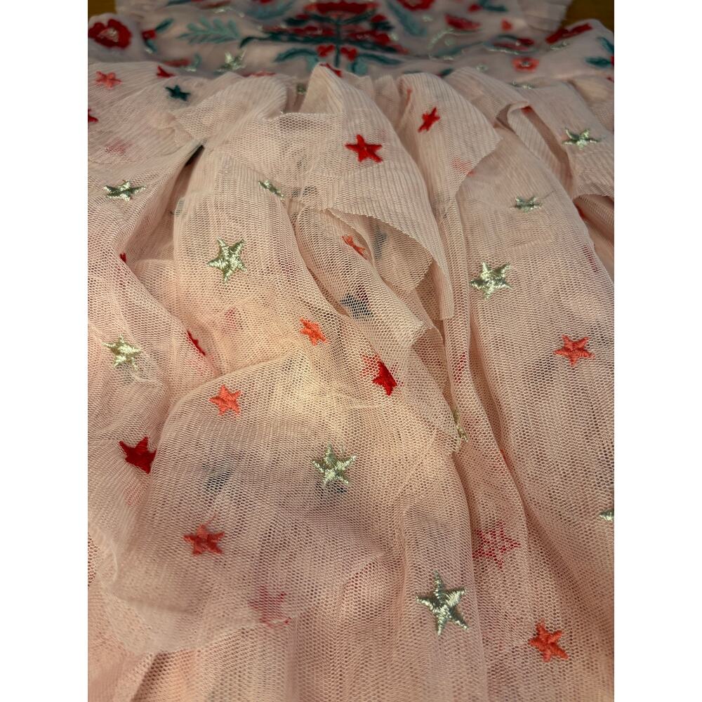 NWT Mini Boden Pink Embroidered Star Tulle Tiered Party Dress 2-3 Years - Picture 6 of 6